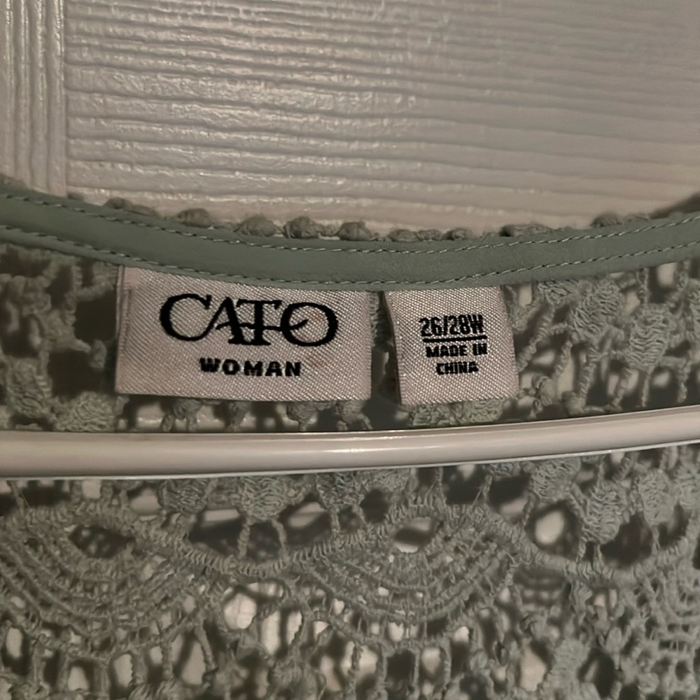 Cato shirt Seafoam green 26/28W